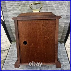 Vintage Howard Miller Mantel Clock 340-020 1/4 Hour Triple Chime Works 2 Jewels