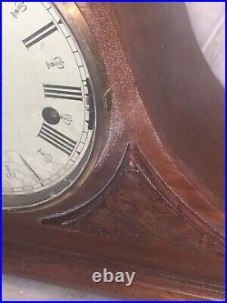 Vintage Howard Miller Mantel Clock Bellingham 3 Chime 612-374 Elm Burl Overlay