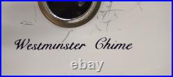 Vintage Howard Miller Mantle Clock With Key Westminster Chime Model 613-180