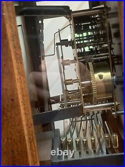 Vintage Howard Miller Model# 143 Wall Clock Westminster Chime Wind Key Pendulum
