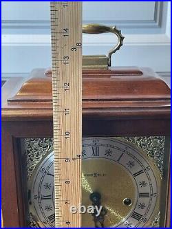 Vintage Howard Miller Model 612-437 Mantle Clock Franz Hermle Movement No Key