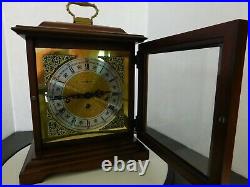 Vintage Howard Miller Model 612-437 Mantle Clock Franz Hermle Movement with Key