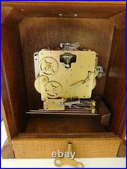 Vintage Howard Miller Model 612-437 Mantle Clock Franz Hermle Movement with Key