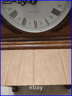 Vintage Howard Miller Model #613-103 Westminster Chime Oak Mantle Clock Quartz