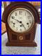 Vintage Howard Miller Oak Westminster Chime Mantle Clock Great Condition
