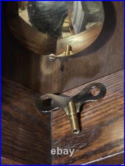 Vintage Howard Miller Wall Clock Westminter Chimes 613-191 WithKey Beautiful