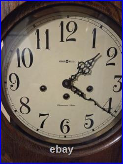 Vintage Howard Miller Wall Clock Westminter Chimes 613-191 WithKey Beautiful