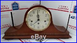Vintage Howard Miller West Germany Westminster Chime Wood Mantle Clock 612 439