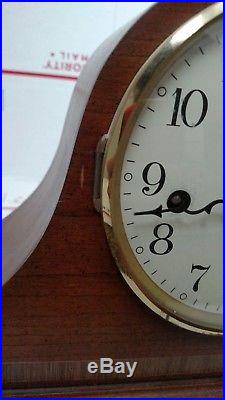 Vintage Howard Miller West Germany Westminster Chime Wood Mantle Clock 612 439