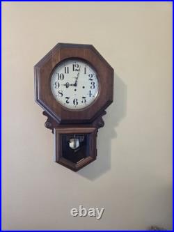 Vintage Howard Miller Westminster Chime 612-362 Wall Mount Clock WithKey Serviced