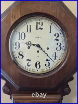 Vintage Howard Miller Westminster Chime 612-362 Wall Mount Clock WithKey Serviced