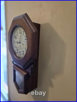 Vintage Howard Miller Westminster Chime 612-362 Wall Mount Clock WithKey Serviced