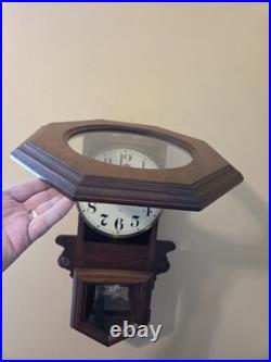 Vintage Howard Miller Westminster Chime 612-362 Wall Mount Clock WithKey Serviced
