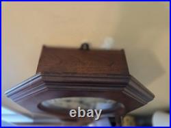 Vintage Howard Miller Westminster Chime 612-362 Wall Mount Clock WithKey Serviced