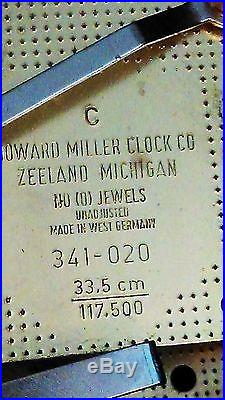 Vintage Howard Miller Westminster Chime Wall Clock 613-227