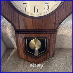 Vintage Howard Miller Westminster Chime Wall Clock WORKS And Chime