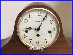 Vintage Howard Miller Wind Up Cherry Mantle Clock Westminster Chimes # 612 439