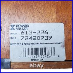 Vintage Howard Miller Wood Wall Clock Westminster Chimes 613-226 Vintage Howard Miller Wood Wall Clock Westminster Chimes 613-226