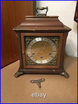 Vintage Junghans 8-Day Bracket Mantle Clock Westminster Chime Restoration Projek