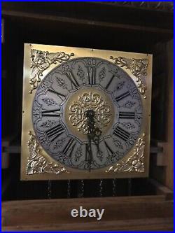 Vintage Kieninger German Westminster Chime Open Well Deco Grandfather Clocks