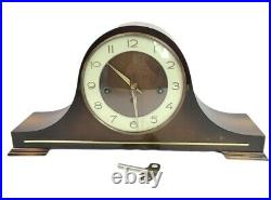 Vintage Kieninger Mantel Clock With Key West Germany Wood Chimes Every Quarter