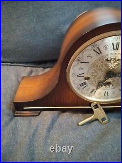 Vintage Kieninger Mantle Clock 3 Key Hole Westminster Chime Germany 16 X 9