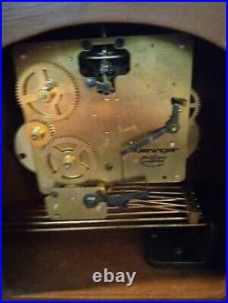 Vintage Kieninger Mantle Clock 3 Key Hole Westminster Chime Germany 16 X 9