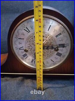 Vintage Kieninger Mantle Clock 3 Key Hole Westminster Chime Germany 16 X 9