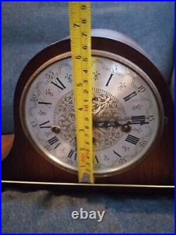 Vintage Kieninger Mantle Clock 3 Key Hole Westminster Chime Germany 16 X 9