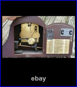 Vintage LINDEN Germany made Franz Hermle Chime Mantel Desk Clock Good Condition