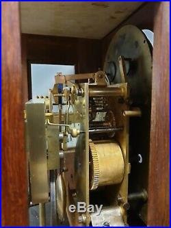 Vintage Large Lenzkirch Mahogany 8 Day Table Clock with Westminster Chimes