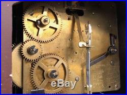 Vintage Linden Cuckoo Clock Germany Westminster Chime 8 Day Mantle Wind + Key