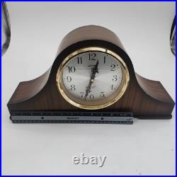 Vintage Linden Electronic Strike Chime Mantle Wooden Clock #7012 Made in Japan