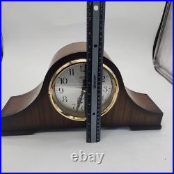 Vintage Linden Electronic Strike Chime Mantle Wooden Clock #7012 Made in Japan