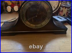 Vintage Linden Mantel Clock Triple Chime 74/341-020 Germany With Key See Condit