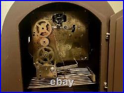 Vintage Linden Triple Chime Mantle Clock Running (Movement 1050-020)