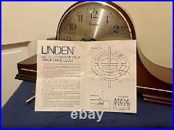 Vintage Linden Triple Chime Mantle Clock Running (Movement 1050-020)