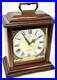 Vintage Linden Triple Chime Quartz Mantel Clock Wooden With Brass Details