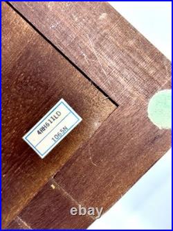 Vintage Linden Triple Chime Quartz Mantel Clock Wooden With Brass Details