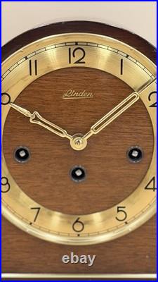 Vintage Linden Westminster Chime Mantel Clock German Made Working