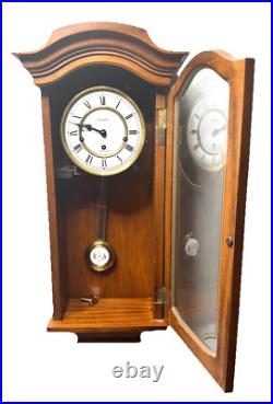 Vintage Linden Westminster Chime Wall Clock Made In Germany Fully Serviced
