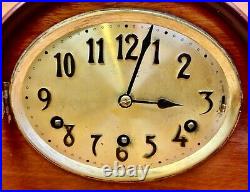 Vintage Mahogany Case Westminster Chime Large Mantle Clock