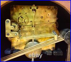 Vintage Mahogany Case Westminster Chime Large Mantle Clock