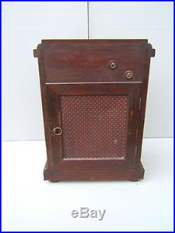 Vintage Mahogany large square Westminster chime mantel clock working M12
