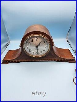 Vintage Mantel Clock Sessions Westminster Chime Mantel Wood Electric
