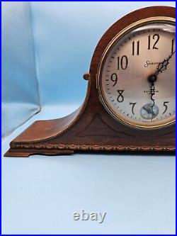 Vintage Mantel Clock Sessions Westminster Chime Mantel Wood Electric