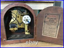 Vintage Mantel Clock Sessions Westminster Chime Mantel Wood Electric 97 DJ 60