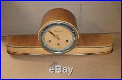 Vintage! Mid Century Modern Anker Westminster Chiming Mantel Clock with Key