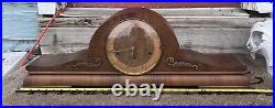 Vintage Monumental Westminster Beffroi Mantle Chime Clock Stunning Cabinet