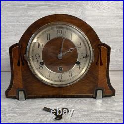 Vintage Napoleon Hat Mantle Clock Westminster Chime Key Pendulum See Description